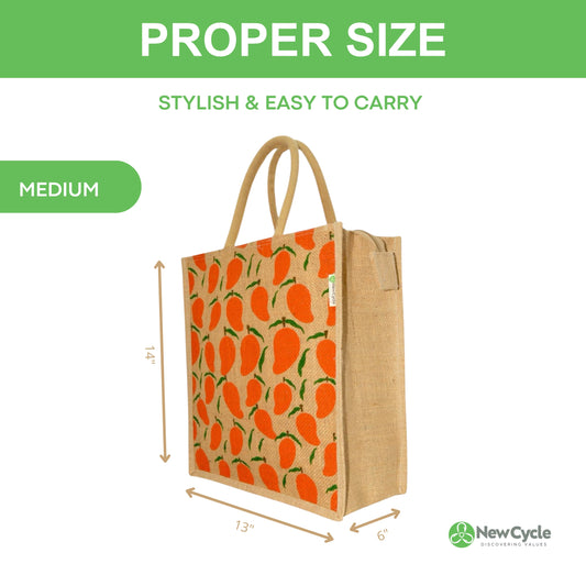 JUTE BAG MEDIUM - MANGO SEASON