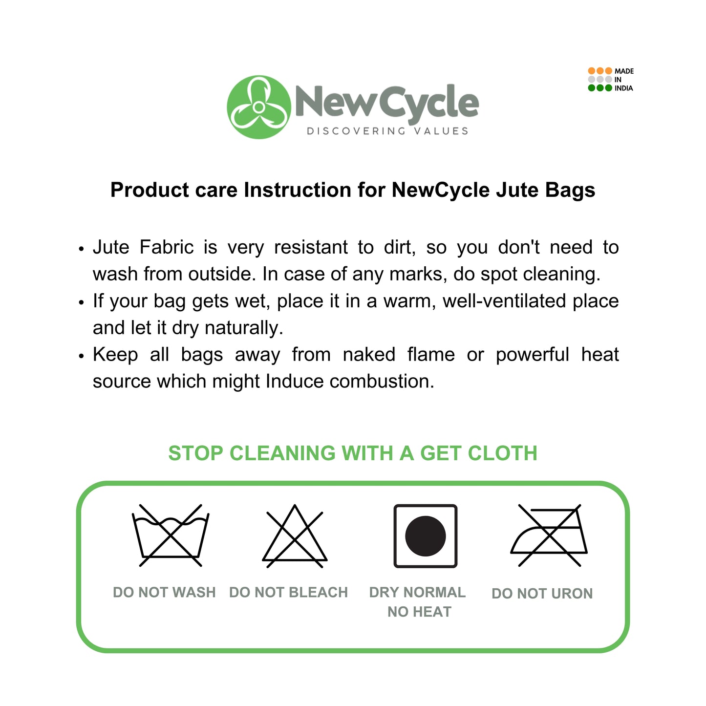 Indian Elephant Large Jute Bag With Zipper