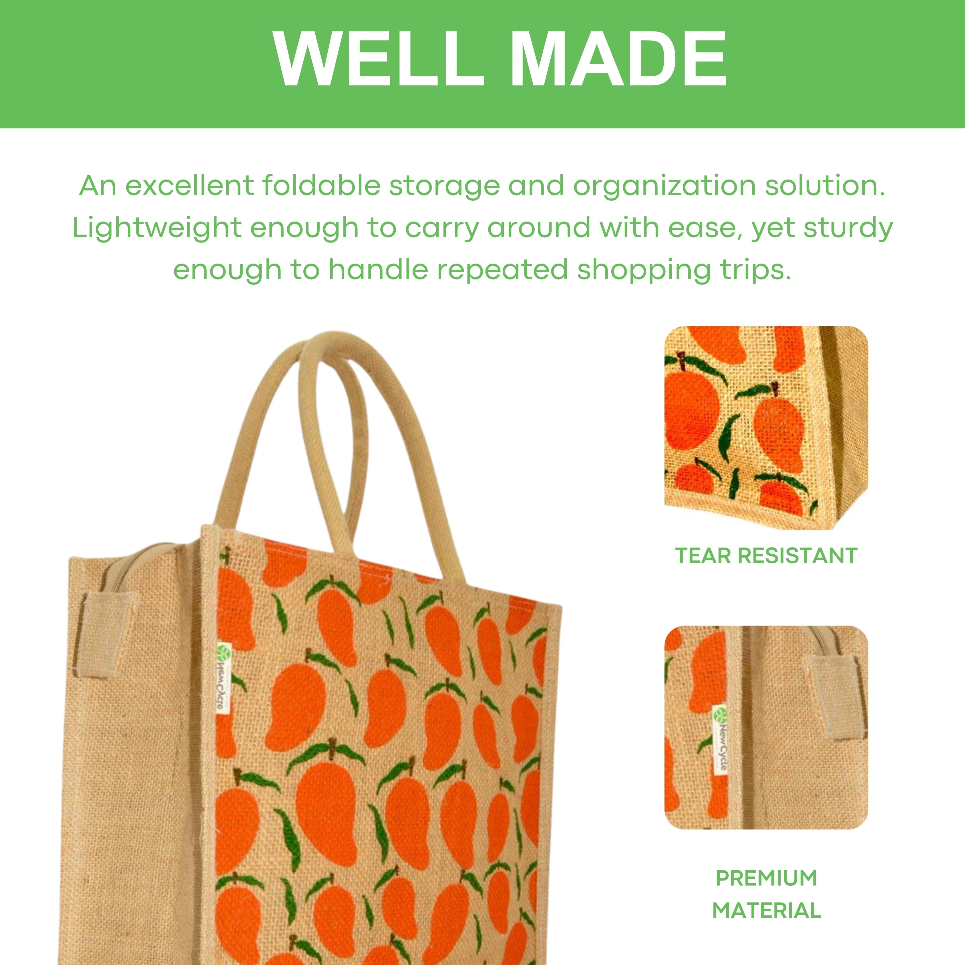 JUTE BAG MEDIUM - MANGO SEASON