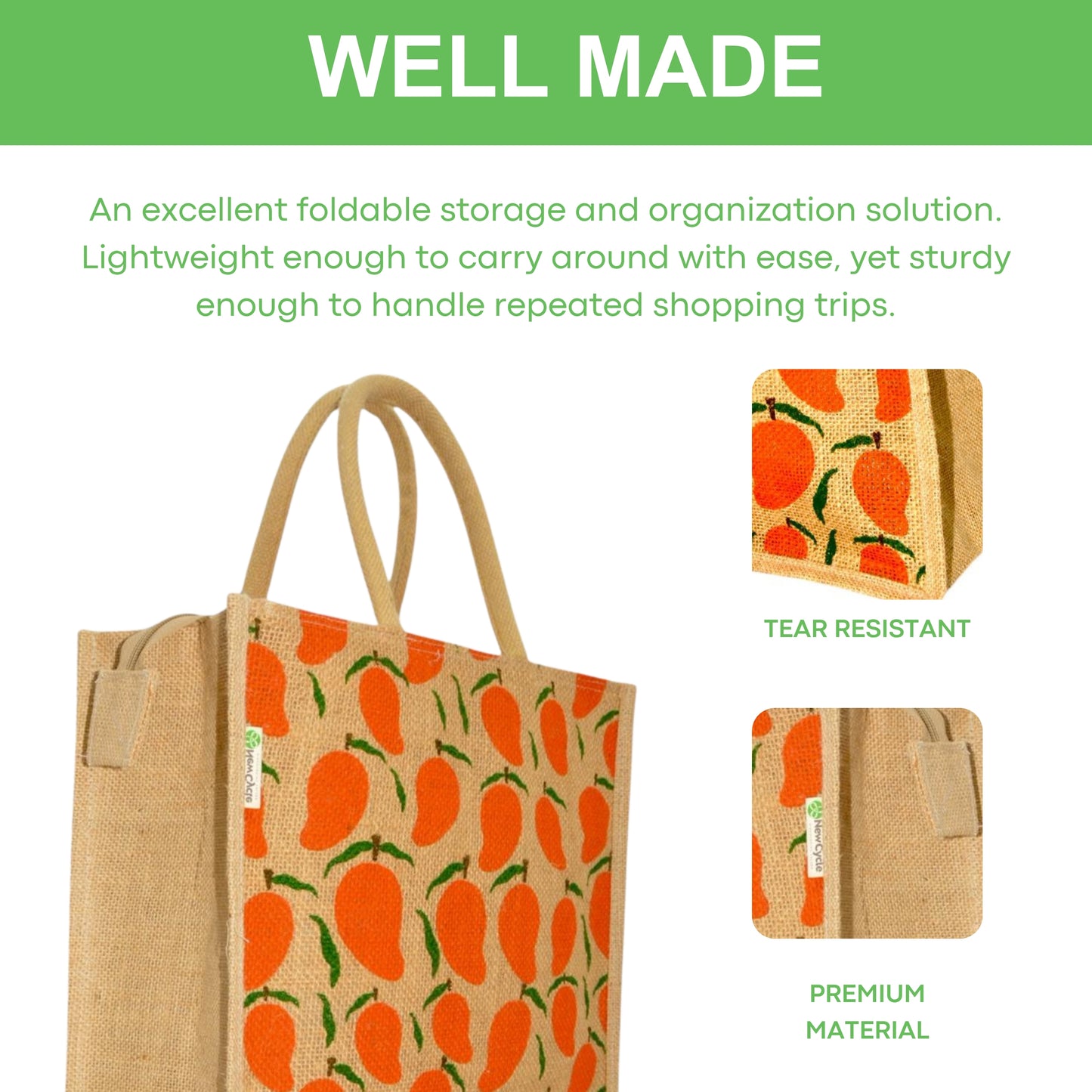 JUTE BAG MEDIUM - MANGO SEASON