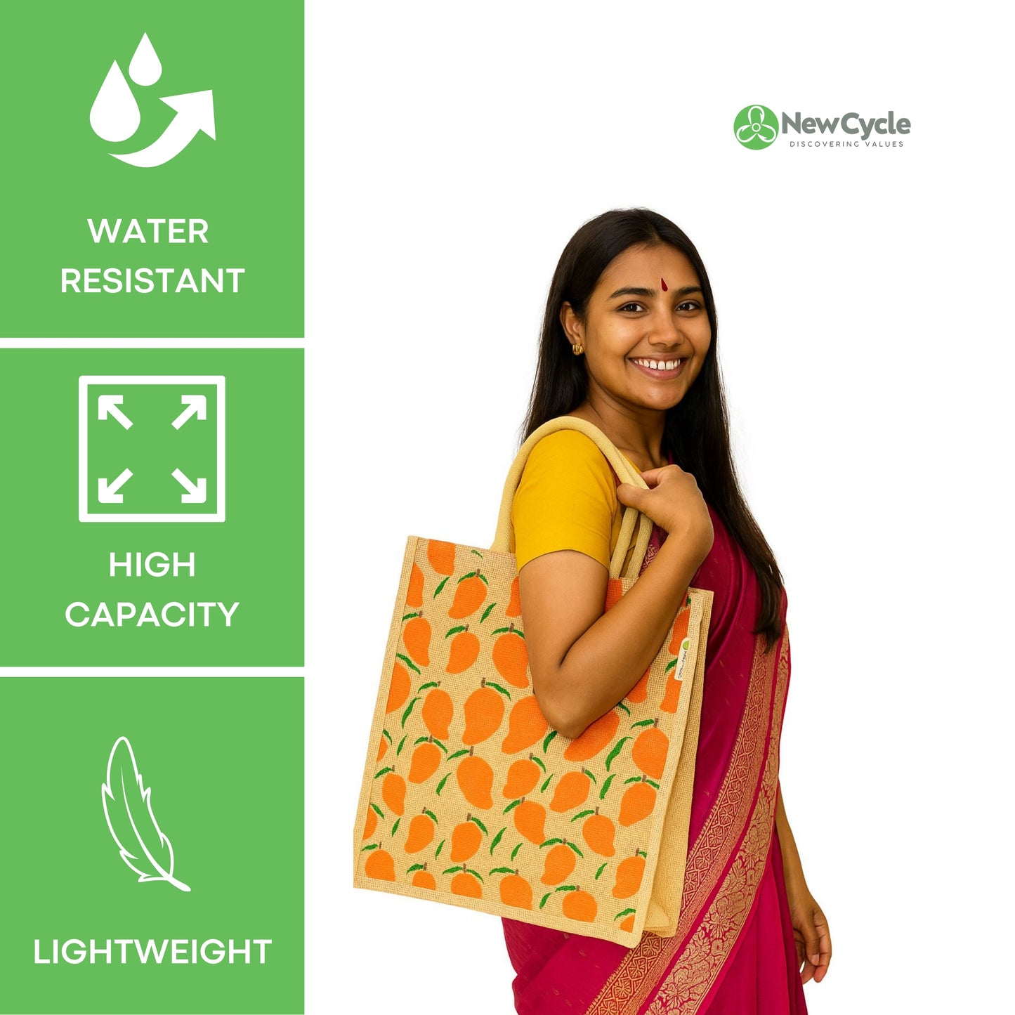 JUTE BAG MEDIUM - MANGO SEASON