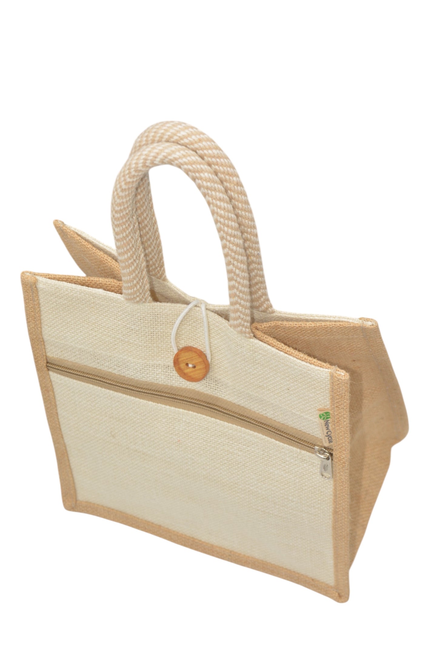White JUTE BAG SMALL - TIFFIN